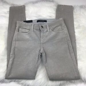 J Brand Light Gray Corduroy Skinny Pants sz 25